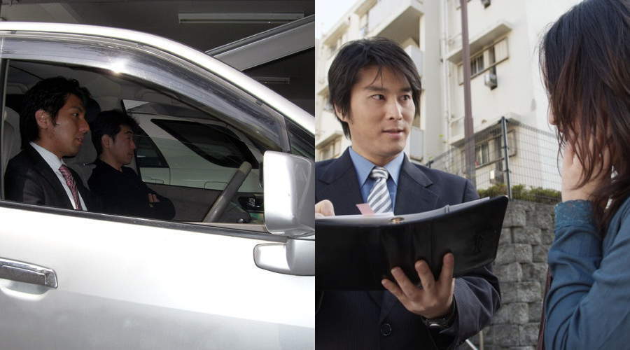 車両で張り込みや聞き込みを行う探偵社調査員
